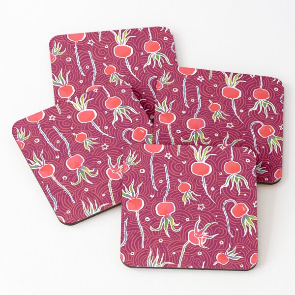 Item preview, Rose hips on deep red background designed and sold by Irina Ivanova.