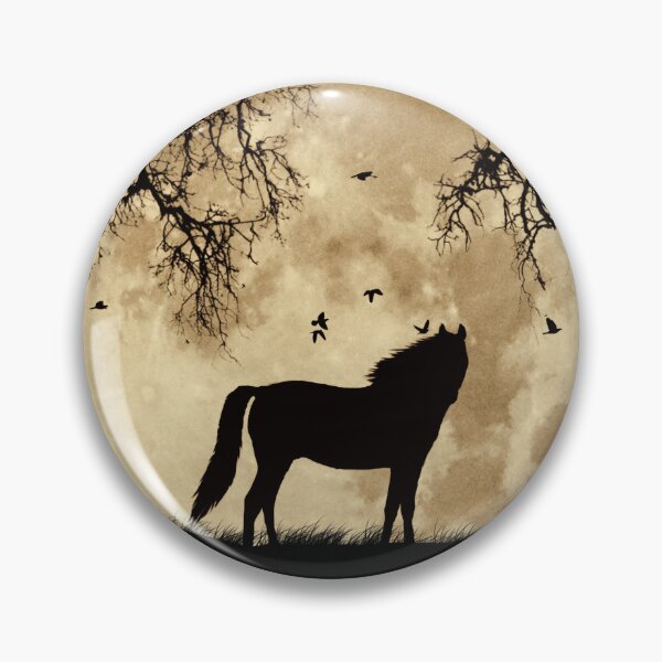 Item preview, Sepia Horse and Moon with Water Surreal Birds and Oak Branch designed and sold by Stephanie Laird.