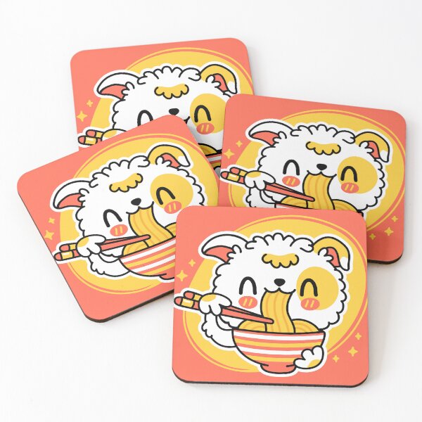 Item preview, Cute Dog Eating Ramen designed and sold by AnimalColors.