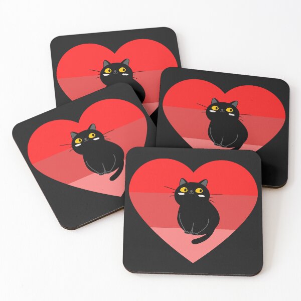 Item preview, cat heart sunset designed and sold by Highhocreations.
