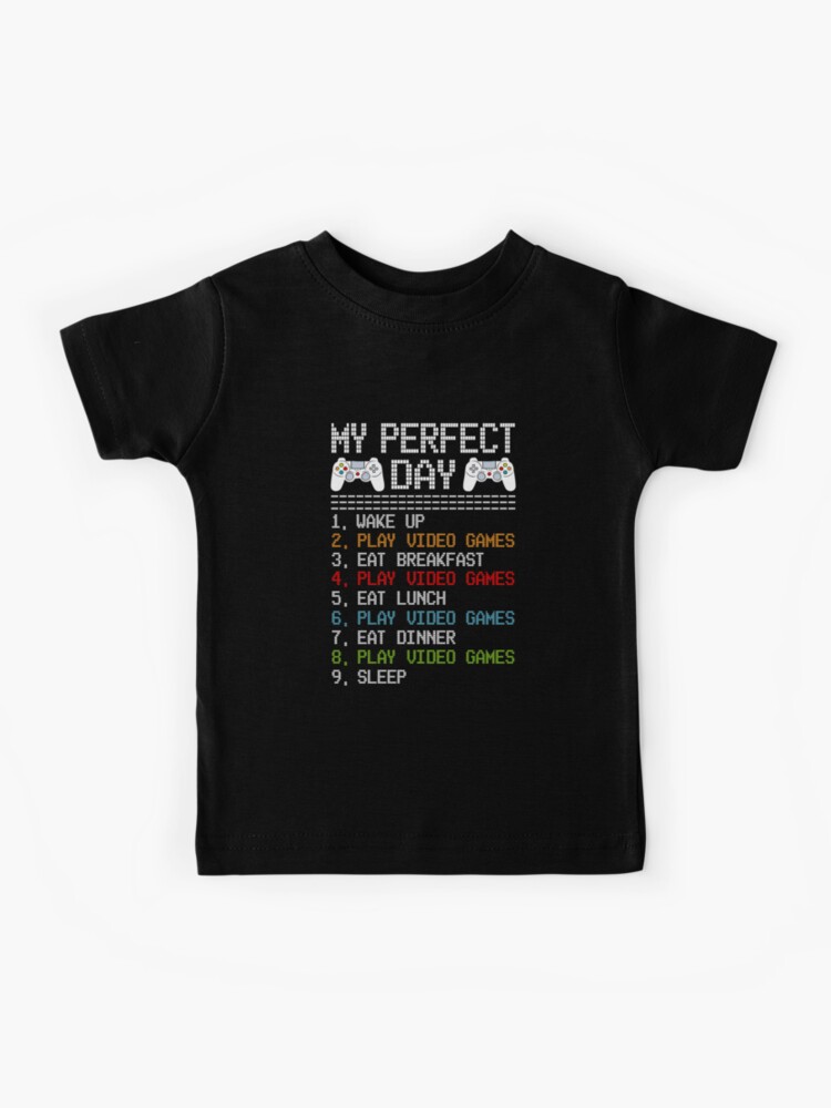  My Daily Routine Play Video Games Funny Gamer T-Shirt