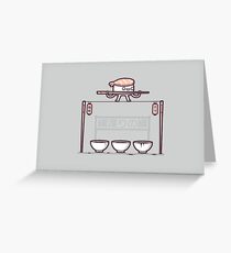 Sushi tightrope Greeting Card