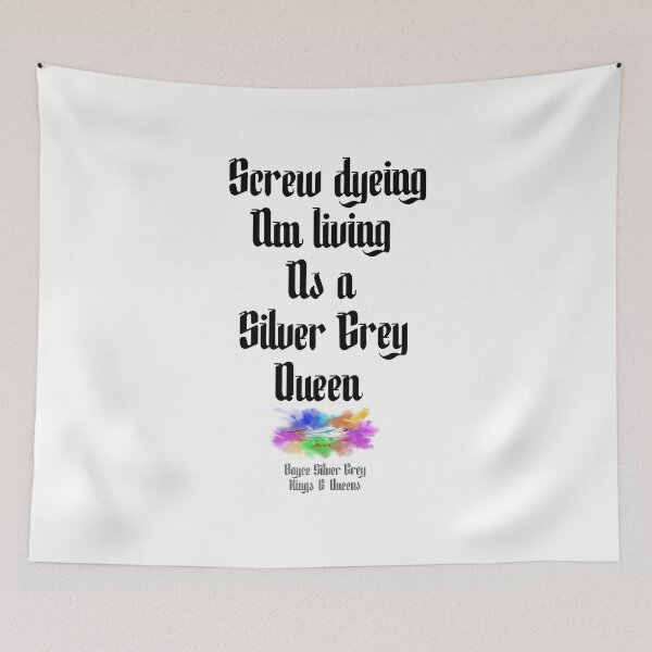 Item preview, Screw dyeing am living as a silver grey queen  [Black logo for white top] designed and sold by markyboyce247.
