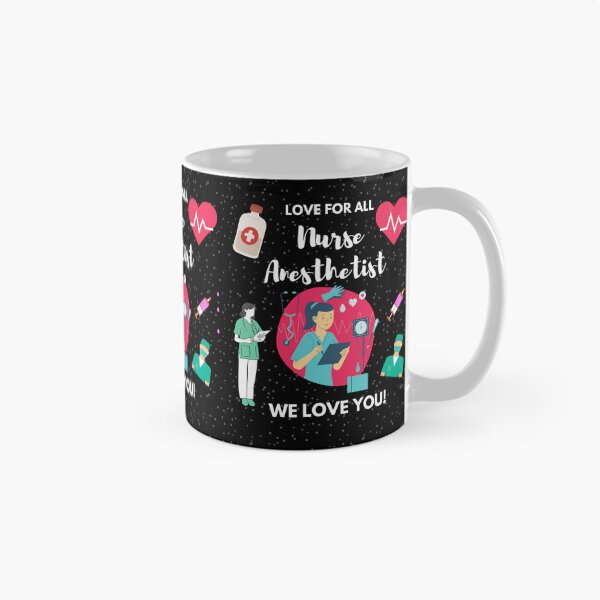 Item preview, Cool colorful Nurse Anesthetist We love you design black background designed and sold by mark-taylor.