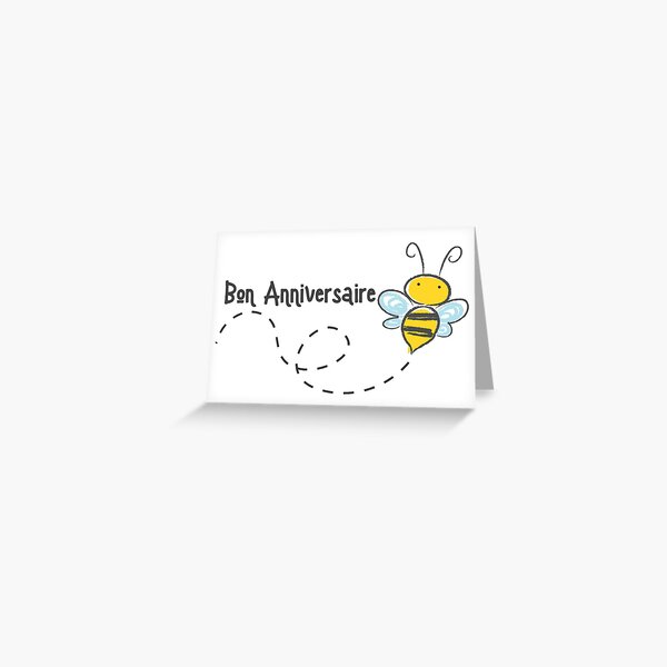 Bon Anniversaire Greeting Cards Redbubble