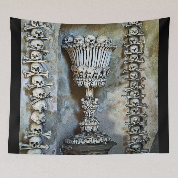 Item preview, Sedlec Ossuary Chalice Photo Art, Skull Bone Church, Halloween Skull Art designed and sold by Sedlec Ossuary Project.