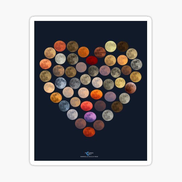 Item preview, Heart full of full Moons Colors  designed and sold by Marcella Giulia  Pace.