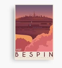 Bespin poster. Starwars retro travel. Cloud city. Illustration. Jedi return. Boba fett art. Movie poster. Vacation poster. Inspired vintage Canvas Print