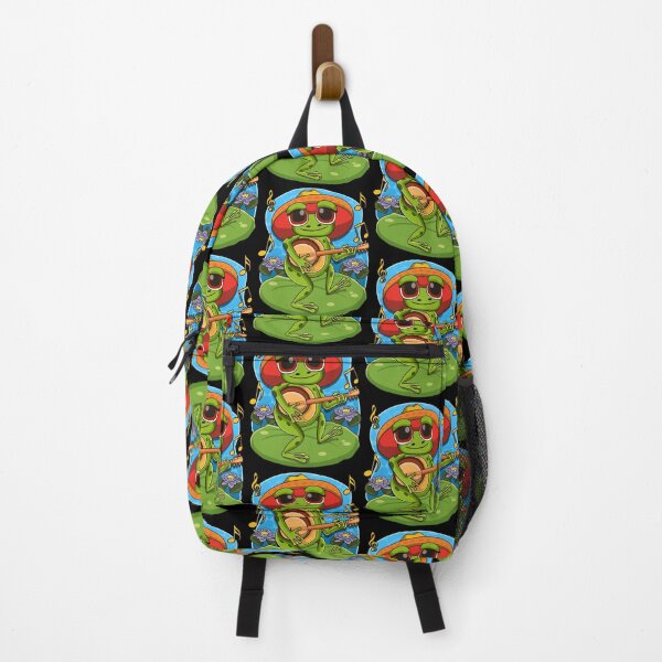Item preview, Frog Playing Banjo on Mushroom Cute Cottagecore Aesthetic designed and sold by Hananiah Merch.