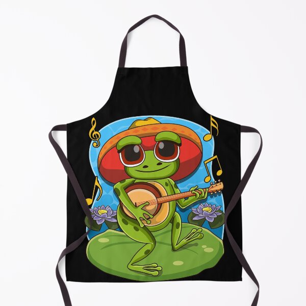 Item preview, Frog Playing Banjo on Mushroom Cute Cottagecore Aesthetic designed and sold by Hananiah Merch.