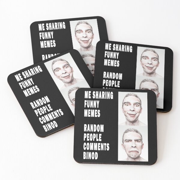Item preview, me sharing funny memes, random people comments binod. designed and sold by GOLDFAMILYSHOP.