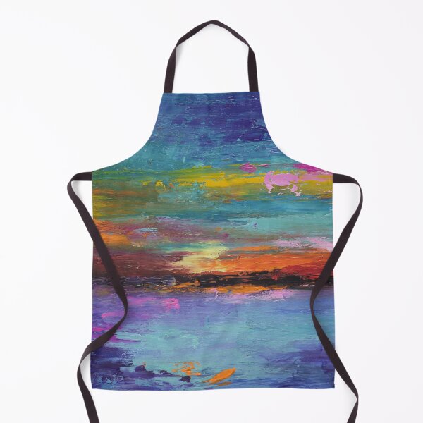 Item preview, Abstract Sunset Seascape Oil Painting Print designed and sold by NatalyMak.