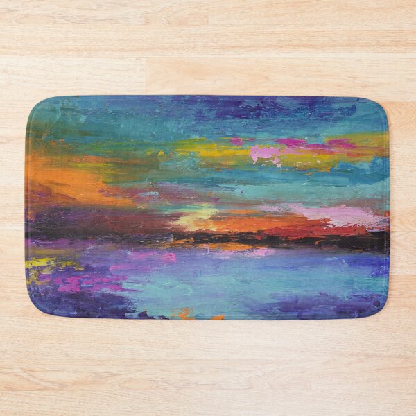 Item preview, Abstract Sunset Seascape Oil Painting Print designed and sold by NatalyMak.