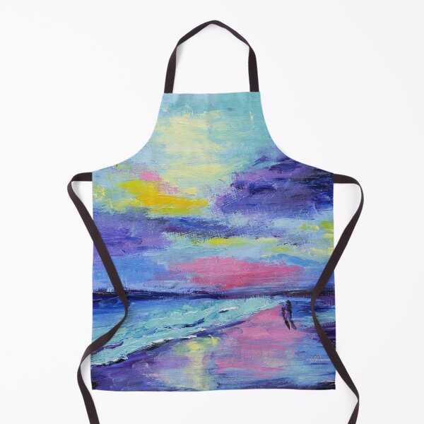 Item preview, Abstract Sunset Seascape Oil Painting Print designed and sold by NatalyMak.