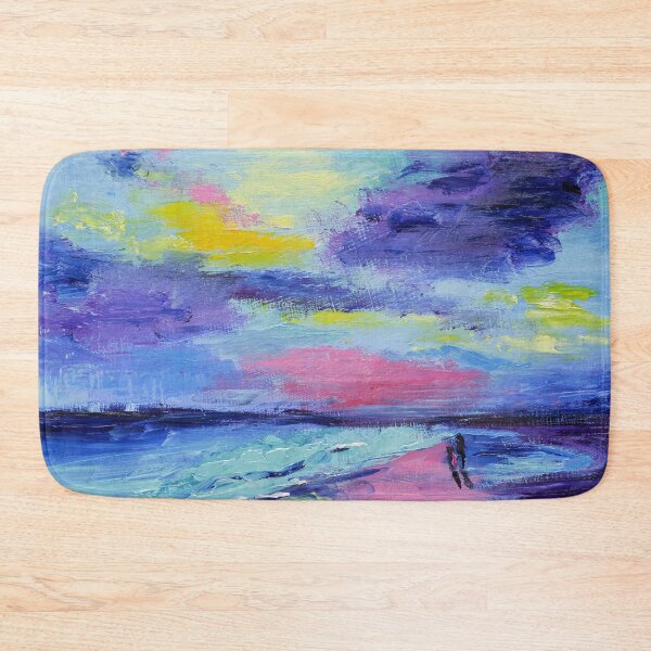 Item preview, Abstract Sunset Seascape Oil Painting Print designed and sold by NatalyMak.