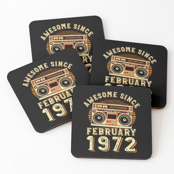 Item preview, Funny Birthday Quote, Awesome Since February 1972, Cool Birthday designed and sold by Estrytee.