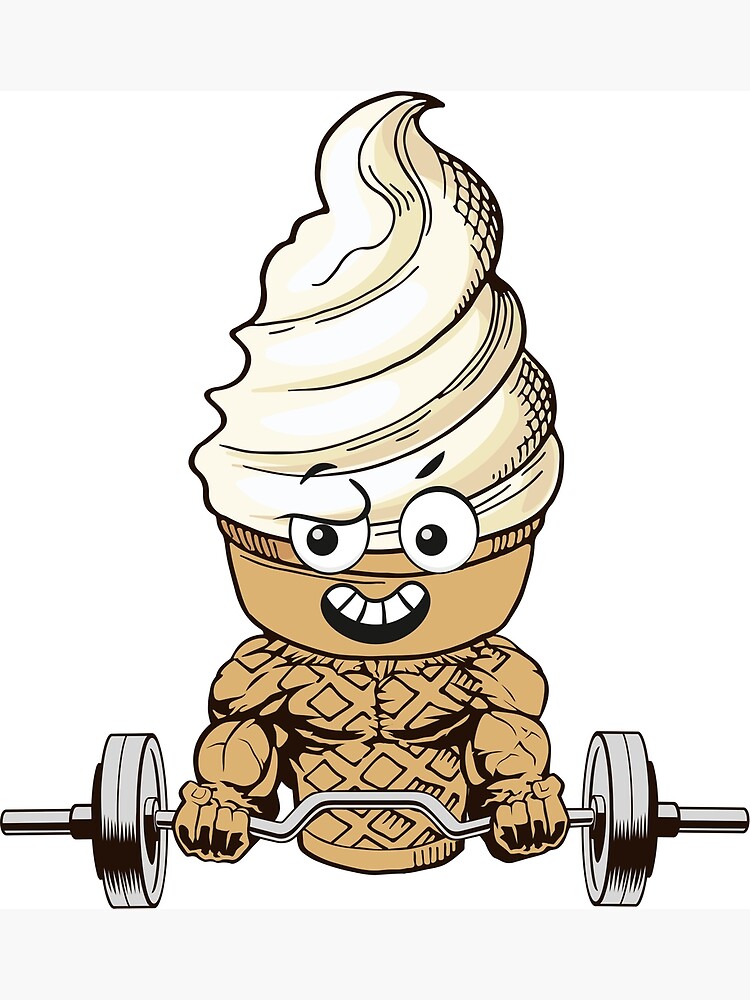 "Shredded Ice Cream Cone Bodxbuilding, Fitness, Powerlifting