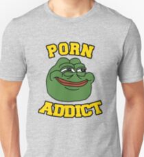 Porn Addict Pepe Frog Smiling Unisex T-Shirt