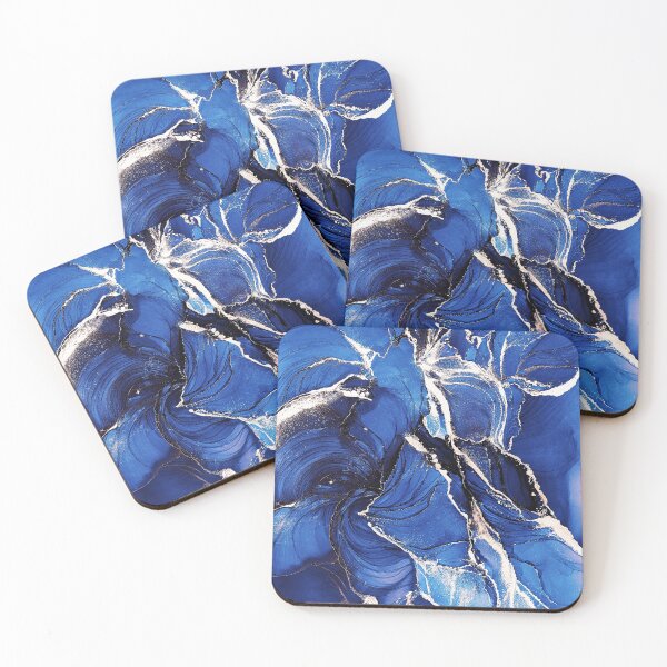 Item preview, alcohol ink art "blue velvet" designed and sold by irmane-art.