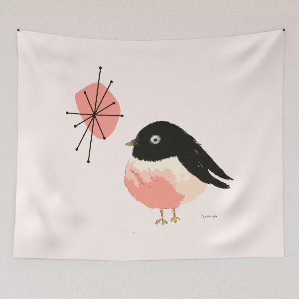 Item preview, Mid-Century Modern Pink Bird designed and sold by concettaellis.