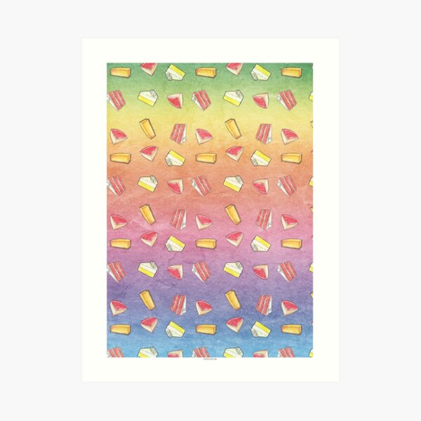 Kuchen Muster Kunstdruck