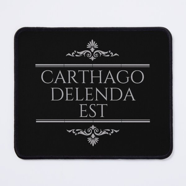 Item preview, Carthago Delenda Est - Carthage Must Be Destroyed - Roman History - Stacked Silver designed and sold by ElementJourney.