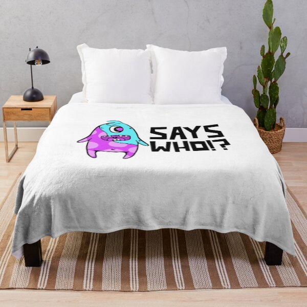 Item preview, Funny Stubborn Cartoon Monster Says Who!? designed and sold by LADistrictGarb.