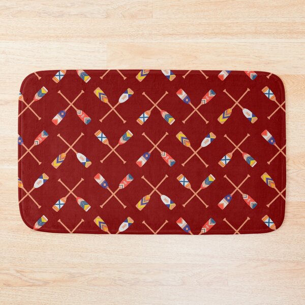 Item preview, Canoe Paddles X Pattern - Maroon designed and sold by EcoElsa.