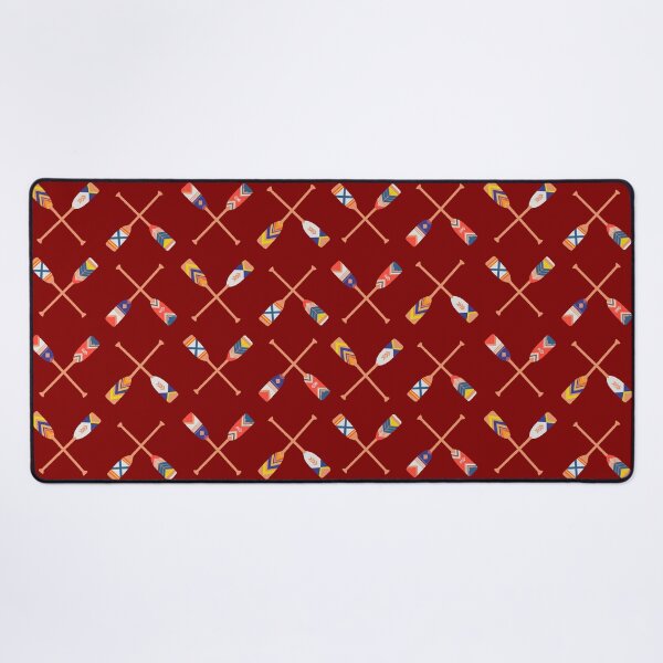 Item preview, Canoe Paddles X Pattern - Maroon designed and sold by EcoElsa.