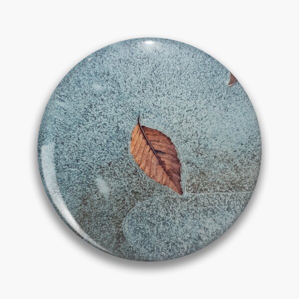 Item preview, fallen leaves frozen in a puddle designed and sold by psychoshadow.