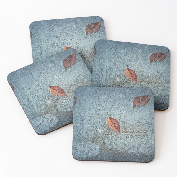 Item preview, fallen leaves frozen in a puddle designed and sold by psychoshadow.