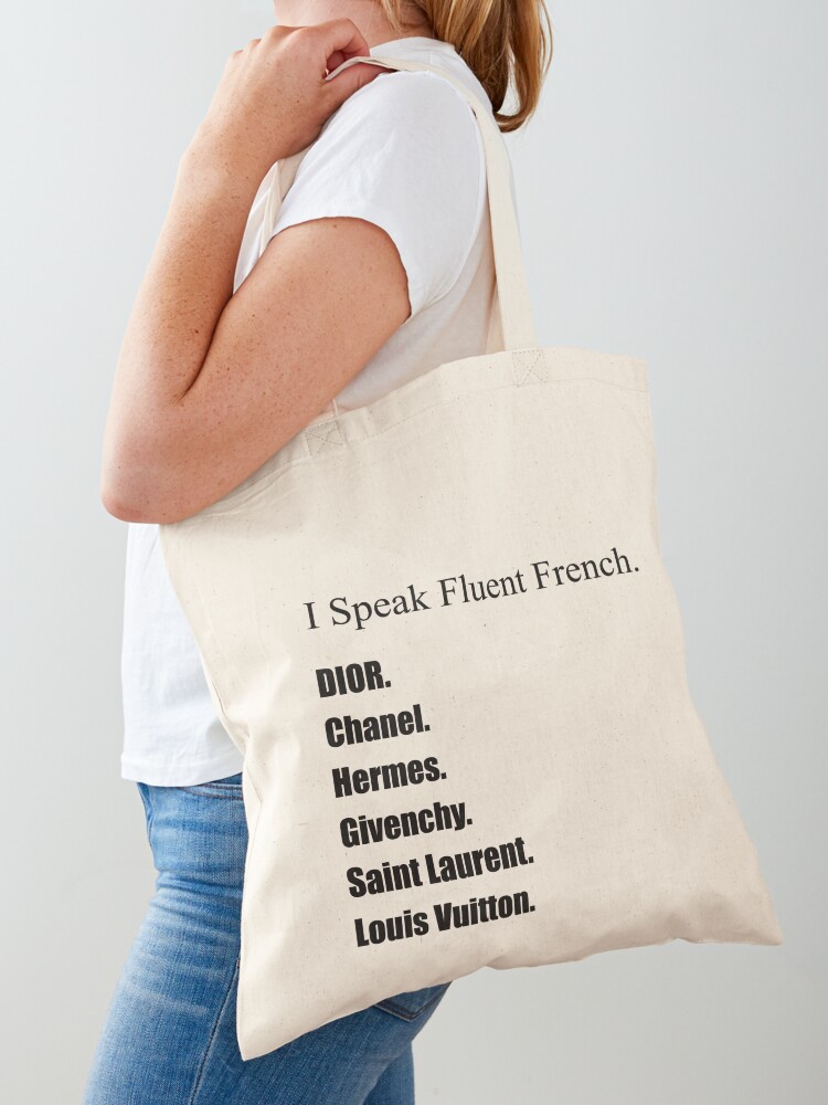 Fluent French Black Tote Bag