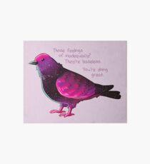 "You're Doing Great" Galaxy Pigeon Art Board