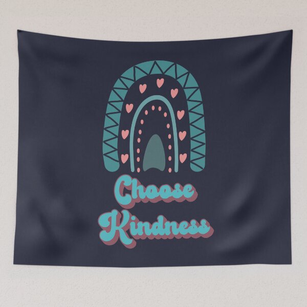 Item preview, Choose Kindness Vintage Retro Boho Rainbow Positivity designed and sold by Itaya Art.