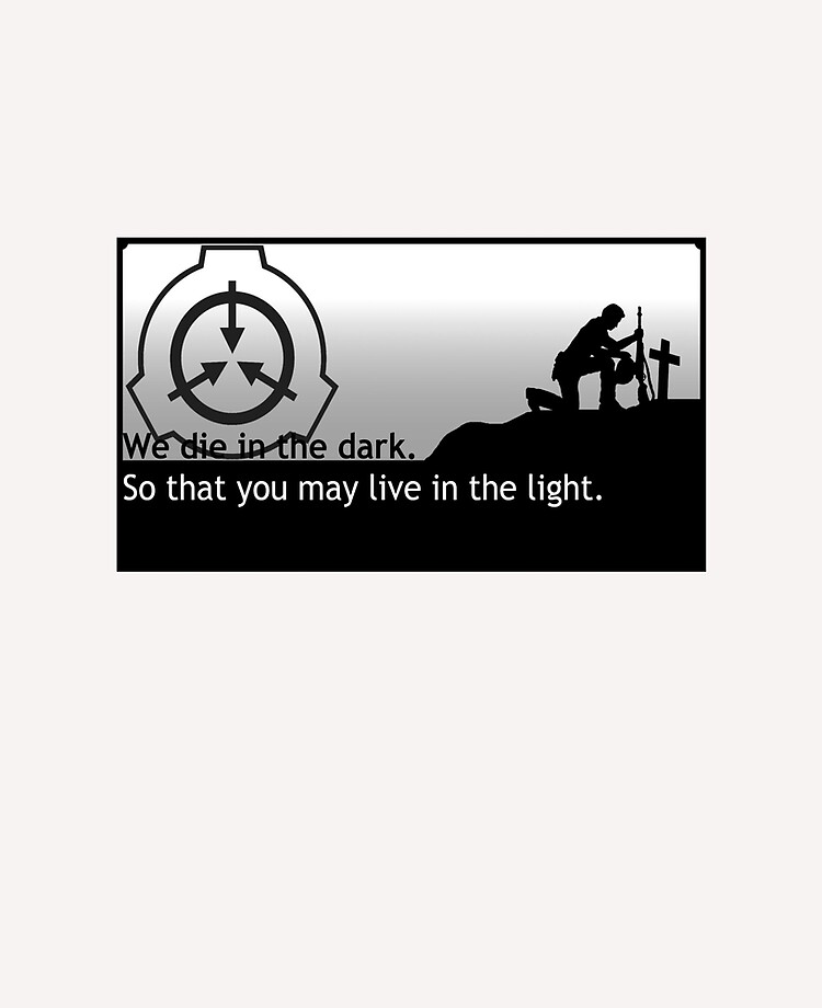 SCP Foundation We Die In The Dark So That You May Live In The Light iPad  Case & Skin for Sale by Yu-u-Ta