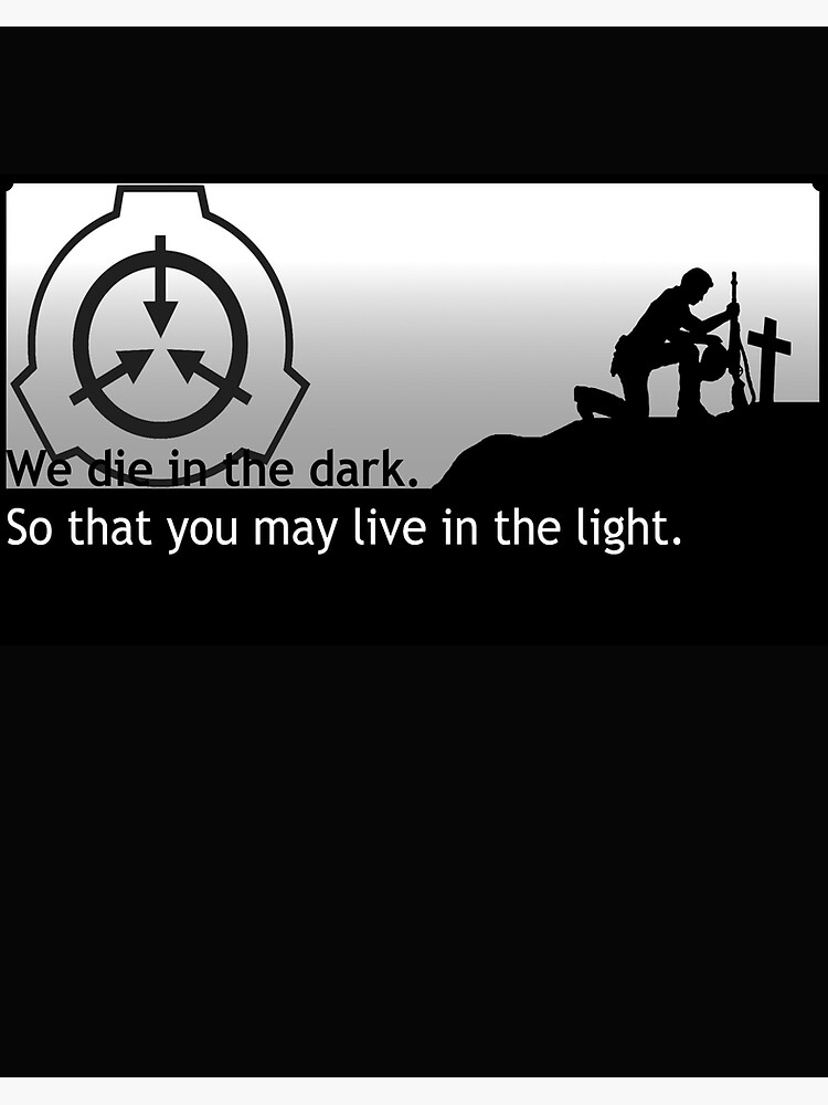 SCP Foundation We Die In The Dark So That You May Live In The Light iPad  Case & Skin for Sale by Yu-u-Ta