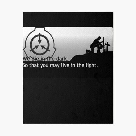 SCP Foundation We Die In The Dark So That You May Live In The Light iPad  Case & Skin for Sale by Yu-u-Ta
