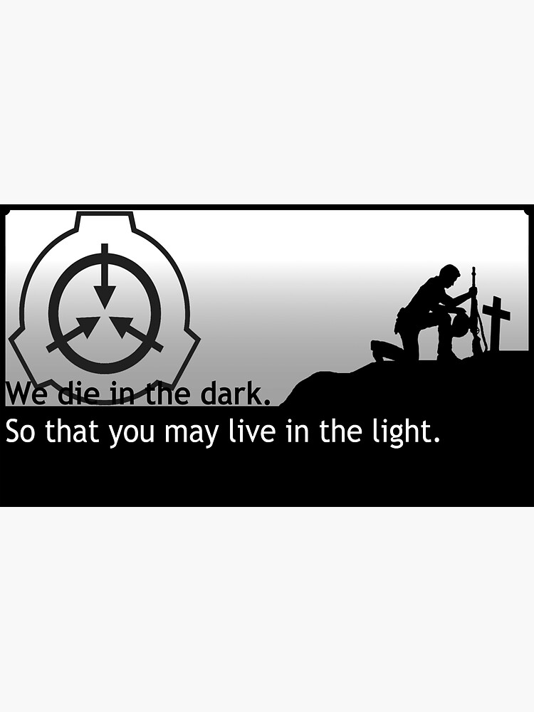 SCP Foundation We Die In The Dark So That You May Live In The Light iPad  Case & Skin for Sale by Yu-u-Ta