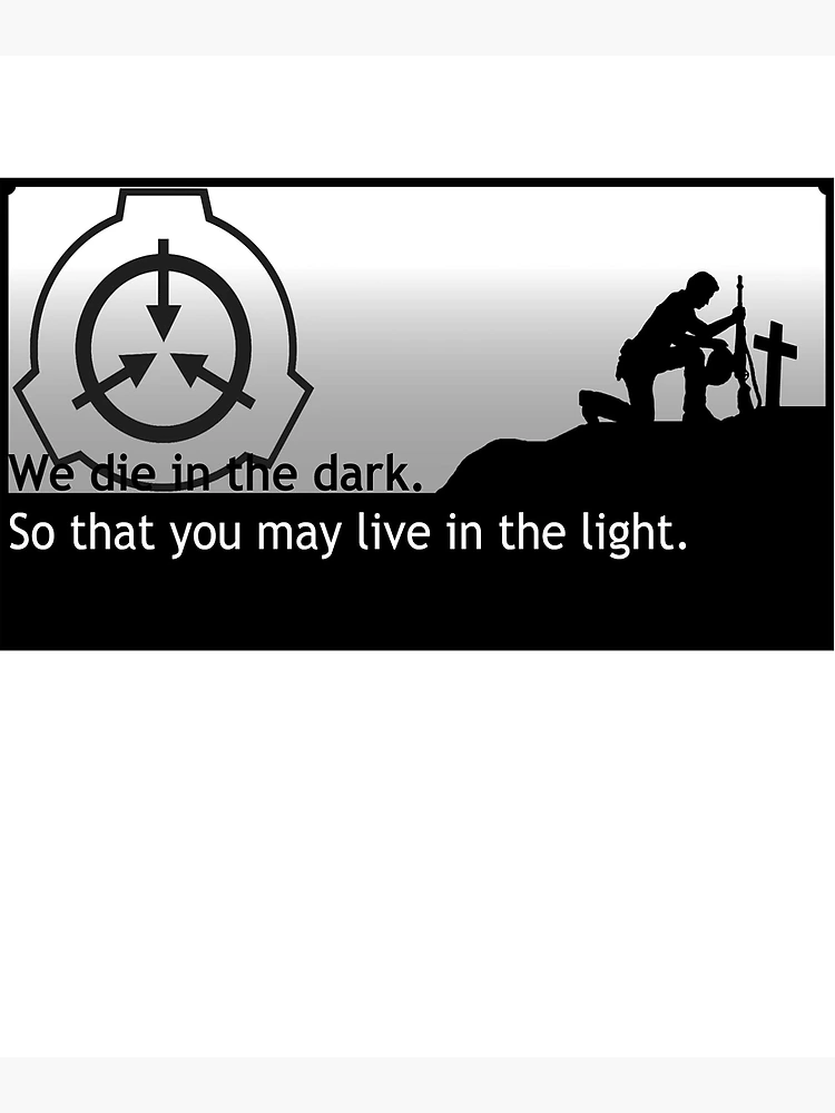 SCP Foundation We Die In The Dark So That You May Live In The Light iPad  Case & Skin for Sale by Yu-u-Ta