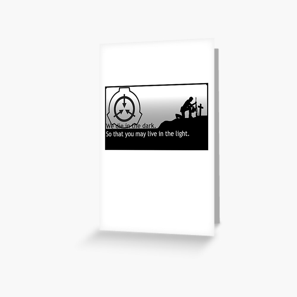 SCP Foundation We Die In The Dark So That You May Live In The Light iPad  Case & Skin for Sale by Yu-u-Ta