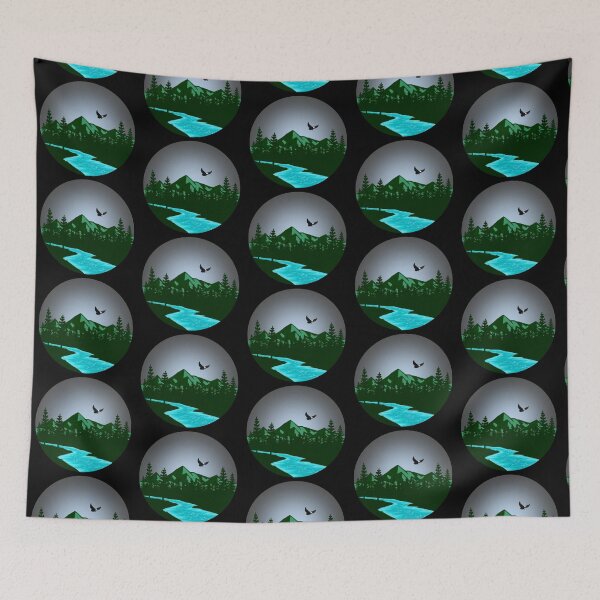 Item preview, High Country Eagle River at Dusk on Black designed and sold by HighCountry2021.