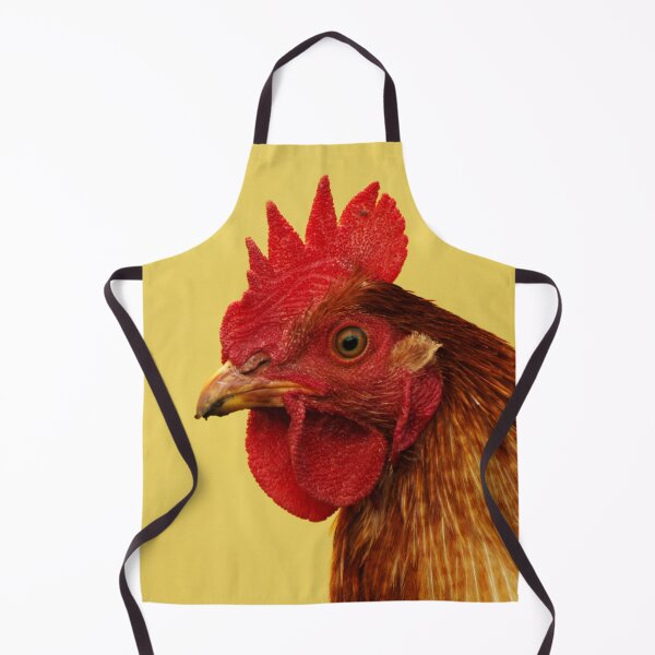 Item preview, Portrait of brown young rooster on a yellow background - close up designed and sold by Michaelerch.