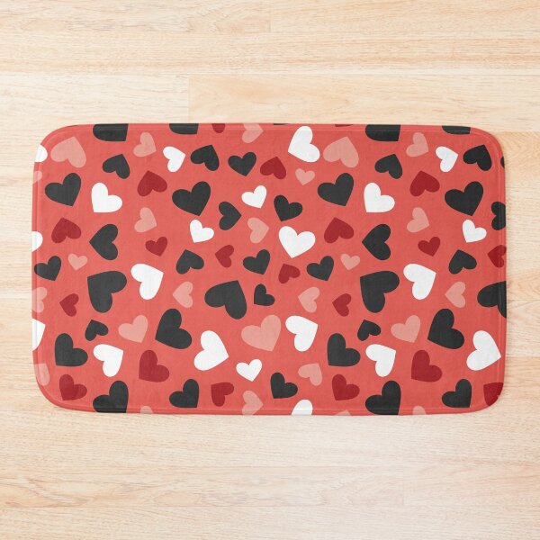 Item preview, Red and Black Hearts in a Terrazzo Style Pattern   designed and sold by PirateAvocado.