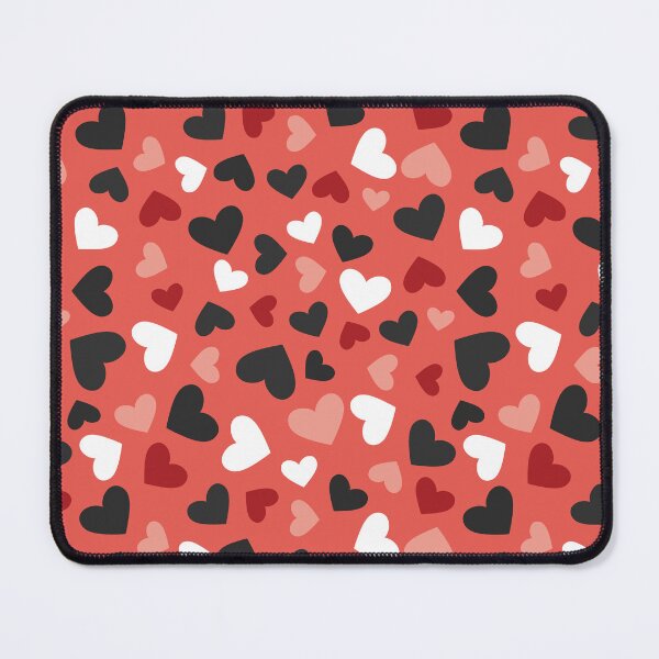 Item preview, Red and Black Hearts in a Terrazzo Style Pattern   designed and sold by PirateAvocado.