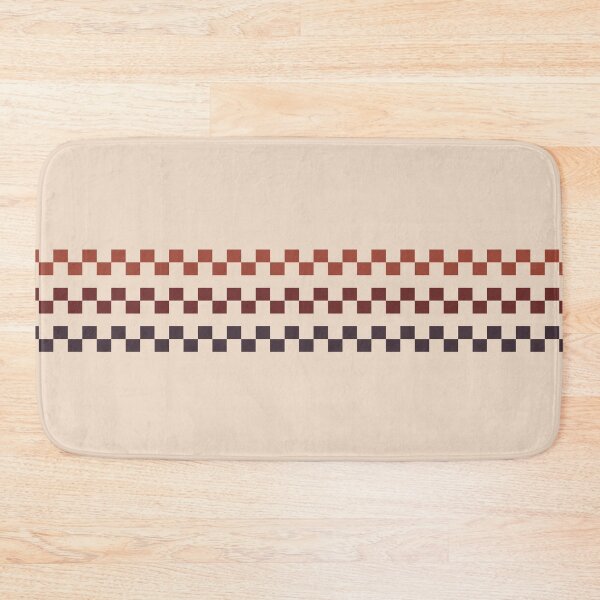 Item preview, Colored chess pattern stripes on cream color designed and sold by AlfabetDesign.