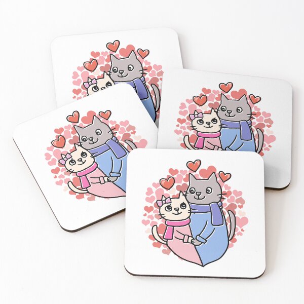 Item preview, Valentines day cat love each other designed and sold by amithachapa.