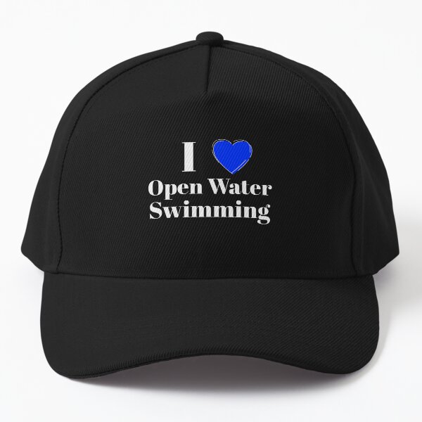 Item preview, I Love Open Water Swimming - Blue Heart - White Text - Wild Swimming Tees designed and sold by WildSwimming.