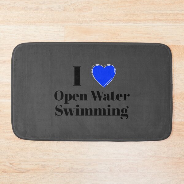 Item preview, I Love Open Water Swimming - Blue Heart - Black Text - Wild Swimming Tees designed and sold by WildSwimming.