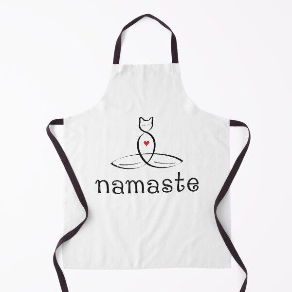 Item preview, Yoga Cat Meditator with "Namaste" in fancy text designed and sold by Mindful-Designs.