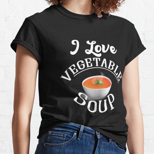 I Love Heart Veggie Soup Black Sweatshirt